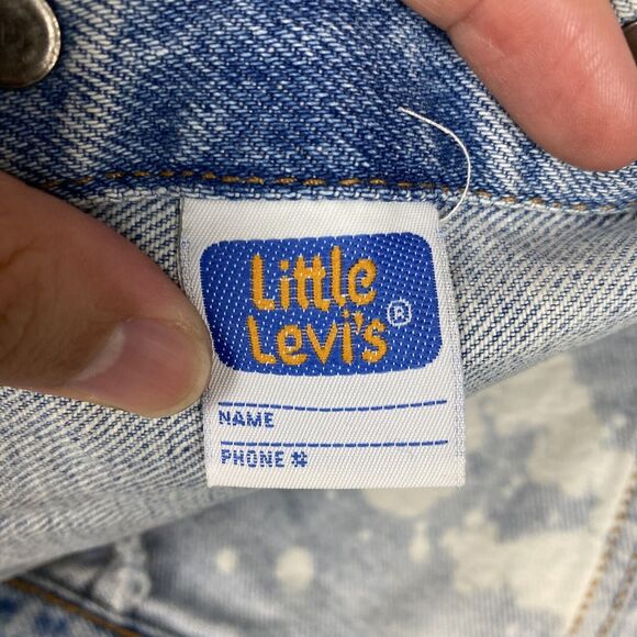 Vintage Levi Strauss Denim Jean Trucker Jacket Vest 90's Kid's 5 Little Levi's - Picture 6 of 6